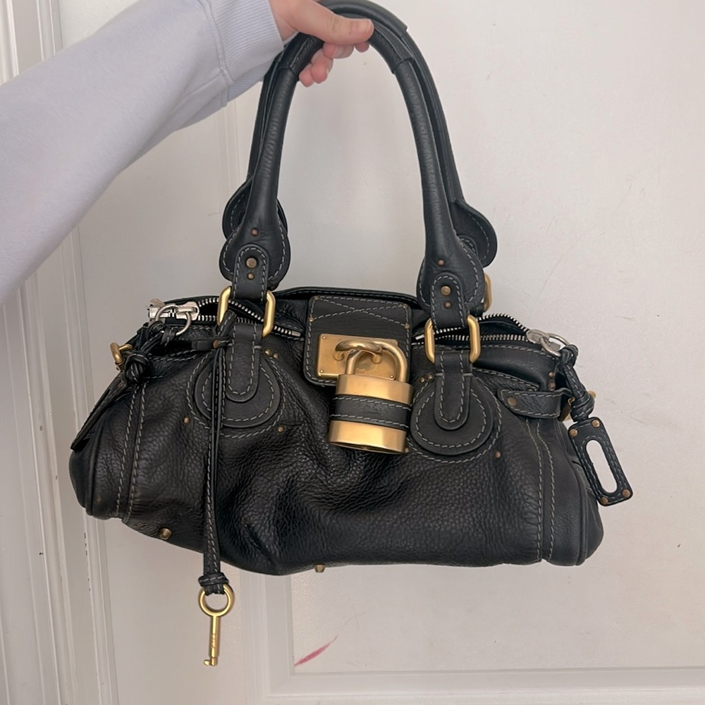 Chloe Black Leather Paddington Bag